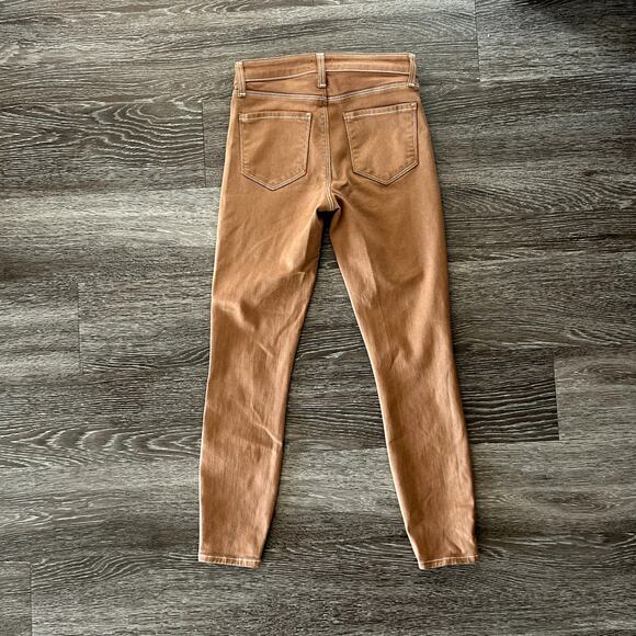 L'AGENCE Margot High Rise Skinny Jeans Java Coated Sz 24 Brown Slim Fit PantsEUC - Picture 8 of 16